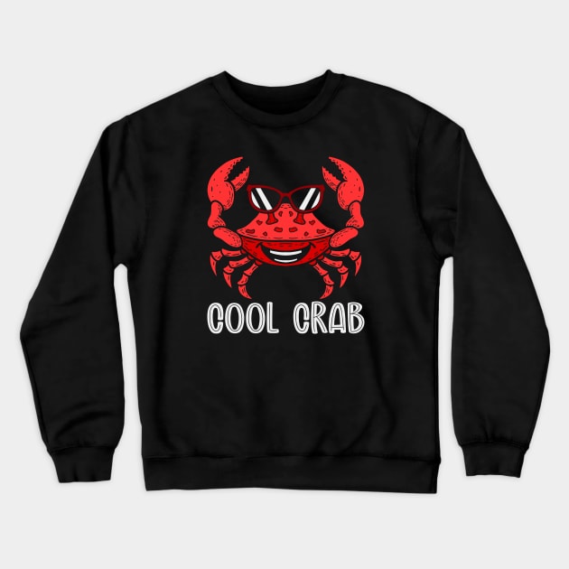 Cool Crab Crewneck Sweatshirt by nickbeta